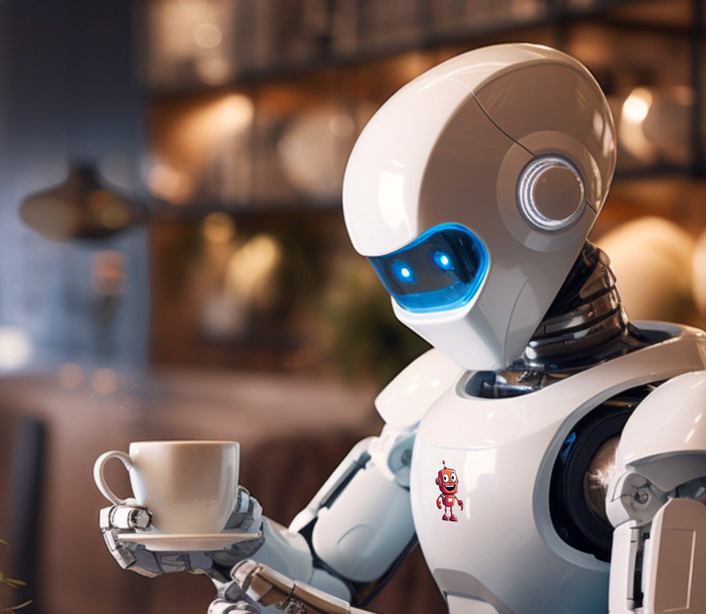 Robot serving coffee